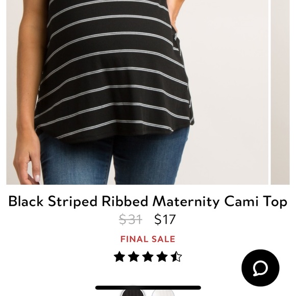 NWOT PinkBlush Maternity Tank Top - Picture 2 of 2